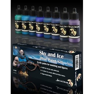 Scale 75 Sky and Ice - Blue Paint Set - 8 colors - 17ml - SSE-007