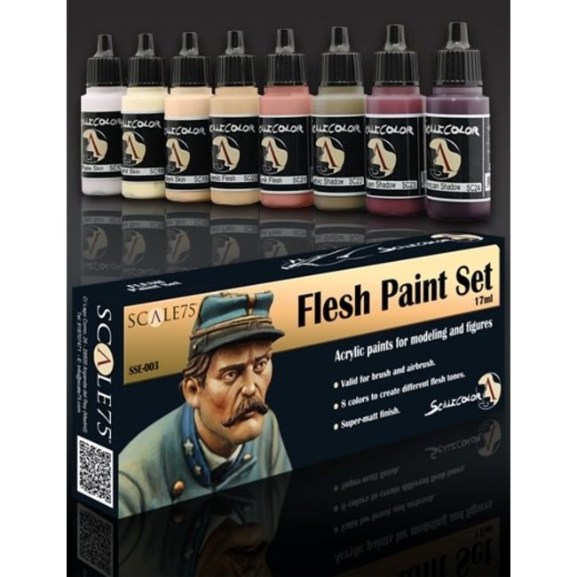 Scale 75 Flesh Paint Set - 8 kleuren - 17ml - SSE-003