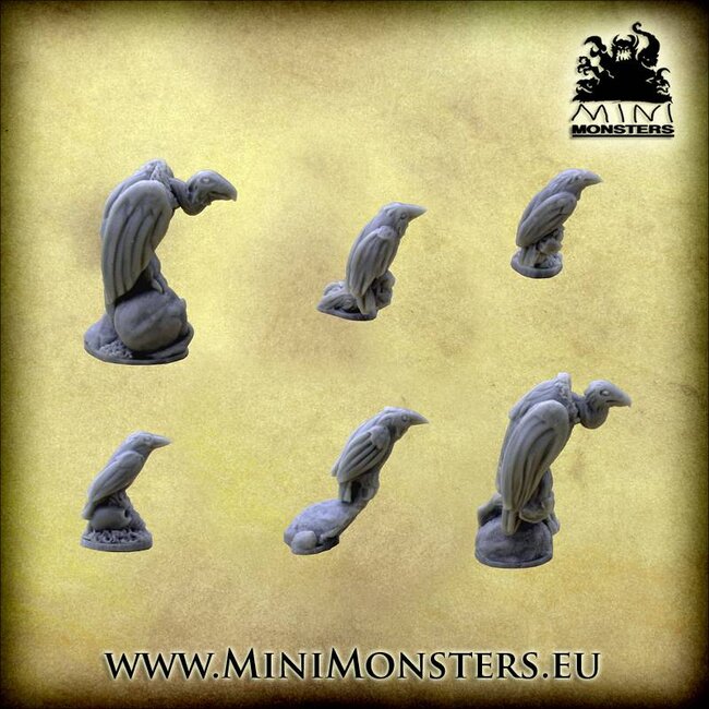 Mini Monsters Birds - 6x - MM-0064