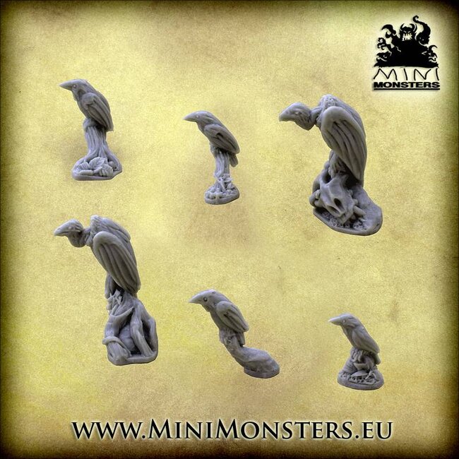 Mini Monsters Birds - 6x - MM-0064