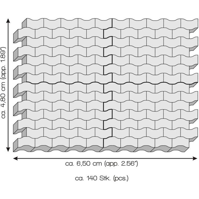 Juweela Juweela Gray light pavement tile 1:32 - 1000x - 23079