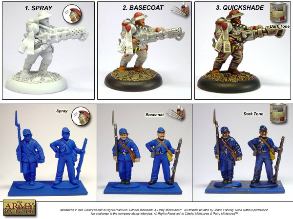 army painter quickshade inks side by side