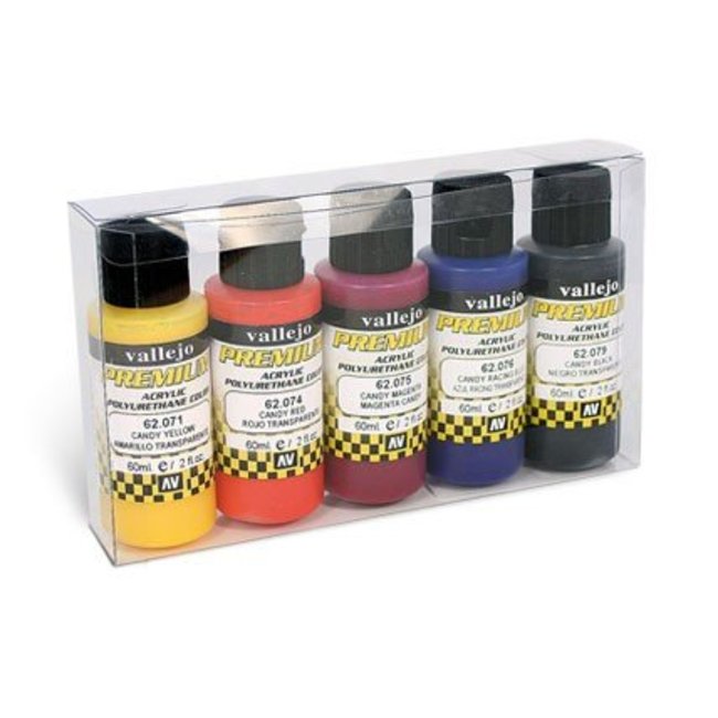 Vallejo Premium Candy RC-Colors Set - 5 kleuren - 60ml - 62104