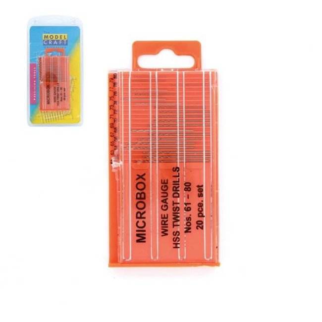 Model Craft HSS drillset - 20x - 0,35-1,0mm - PDR4004