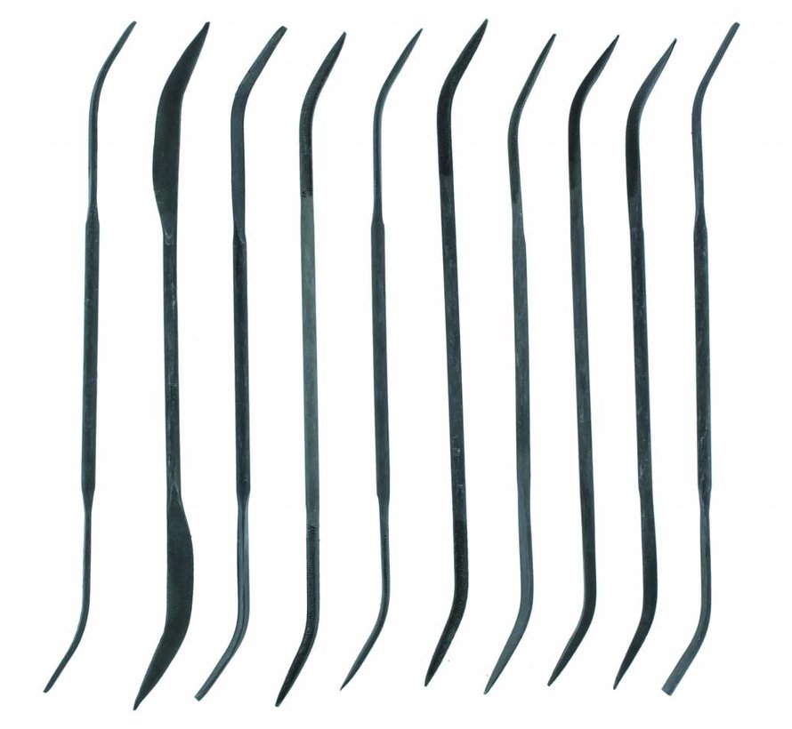 Budget riffler curved file set - 10x - Vallejo Tools - T03003