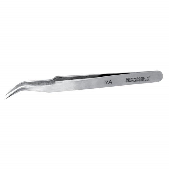 Vallejo #7 Stainless steel tweezers - pincet gebogen punt - Vallejo Tools - T12004