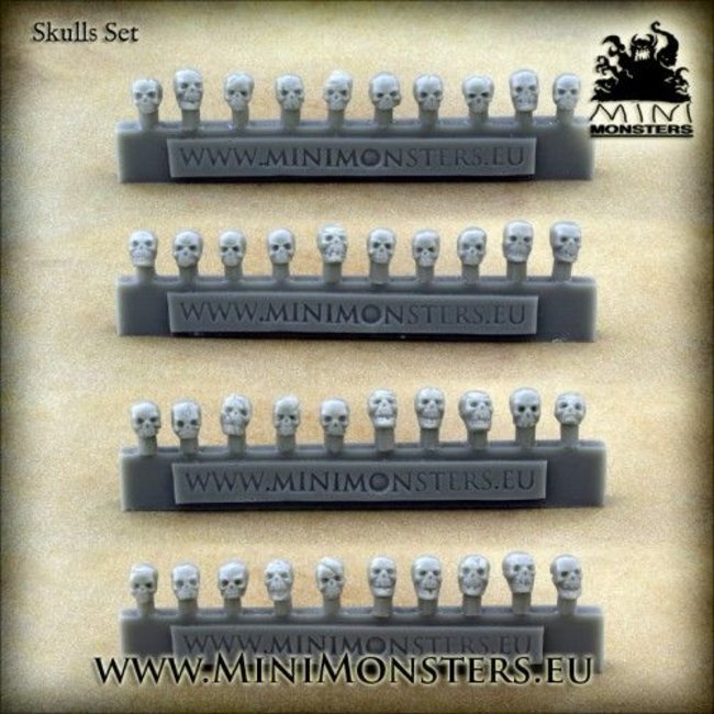 Mini Monsters Skulls - 40x - MM-0049