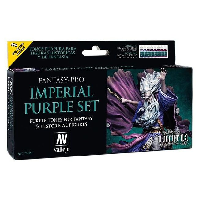 Vallejo Fantasy-Pro Imperial Purple Set - 8 colors - 17ml - 74104