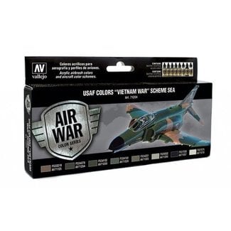 Vallejo Model Air USAF Colors "Vietnam War" Scheme Sea - 8 colors - 17ml - 71204