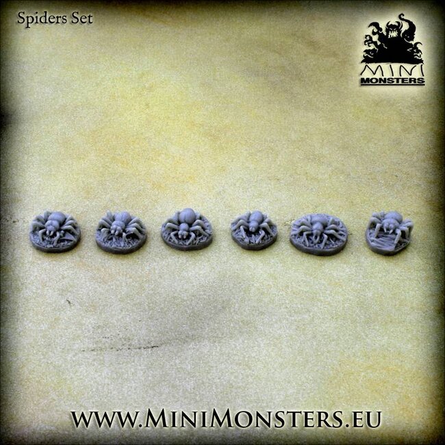 Mini Monsters Spiders - 6x - MM-0065