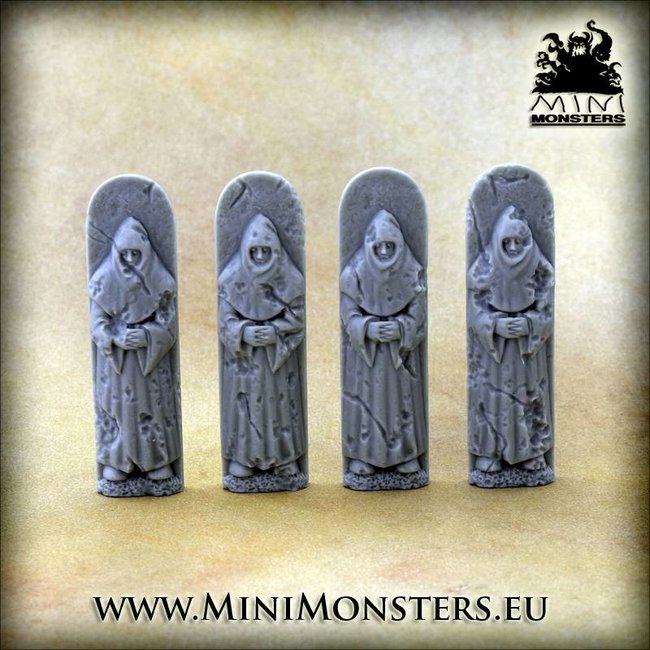 Mini Monsters Figures Monk - 4x - MM-0076M