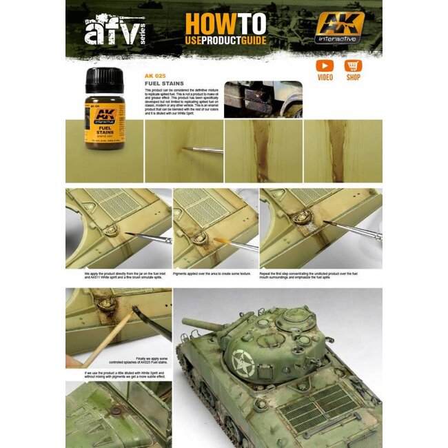 AK interactive Fuel Stains - AK Weathering - 35ml - AK025