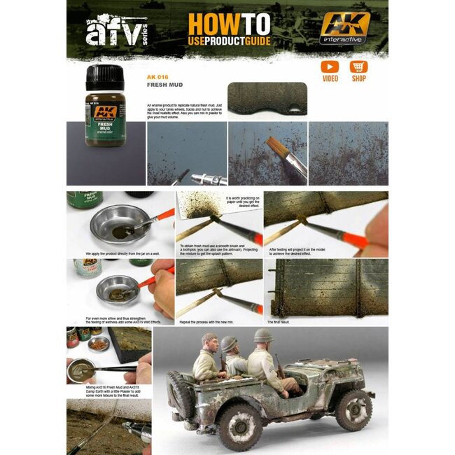 AK interactive Fresh Mud Effects - AK Weathering Products - 35ml - AK016