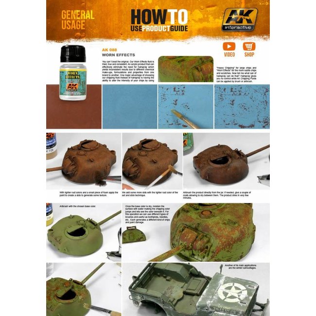 AK interactive Worn Effects Acrylic Fluid - AK Weathering Products - 35ml - AK088