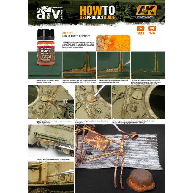 AK interactive Light Rust Deposit - Deposit Weathering - 35ml - AK 4111