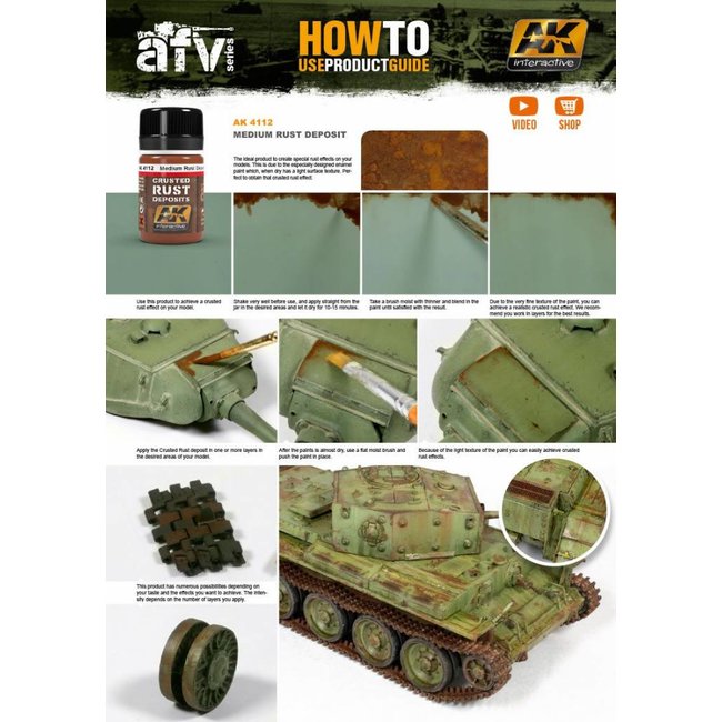 AK interactive Medium Rust Deposit - Deposit Weathering - 35ml - AK 4112