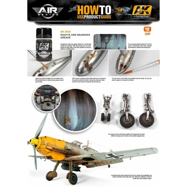 AK interactive Grease Shafts & Bearings - Air Series - AK Weathering - 35ml - AK2032