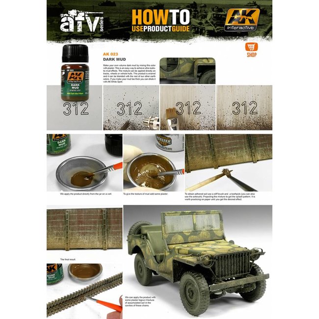 AK interactive Dark Mud Effects - Nature Weathering - 35ml - AK023