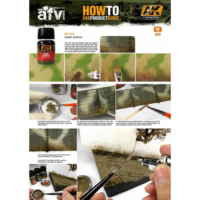 AK interactive Damp Earth Effects - Nature Weathering - 35ml - AK078