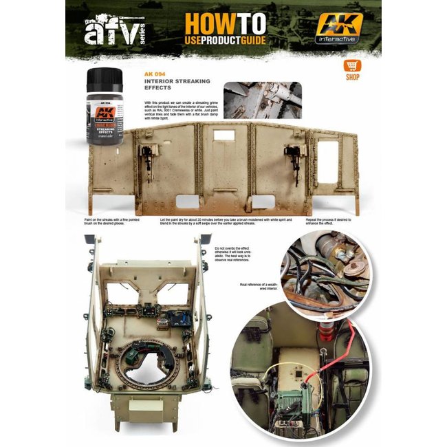 AK interactive Interior Streaking Grime - Streaking Weathering - 35ml - AK094