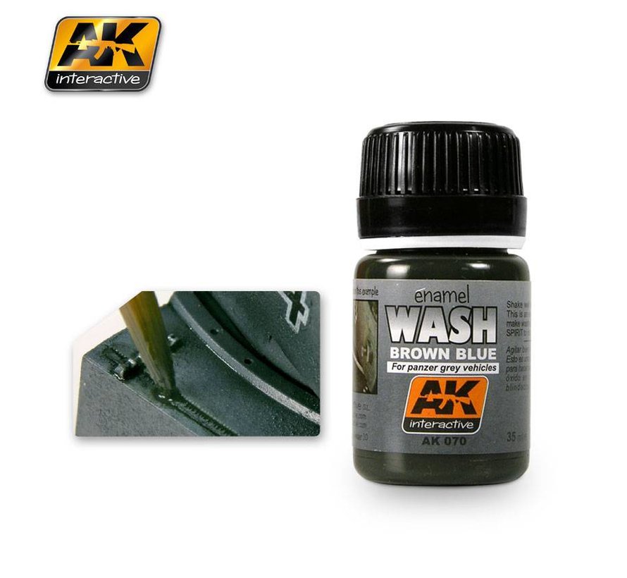 Wash For Panzer Grey Vehicles - Weathering Wash - 35ml - AK070