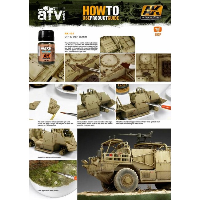 AK interactive Wash For OIF & OEF - US Vehicles - Weathering Wash - 35ml - AK121