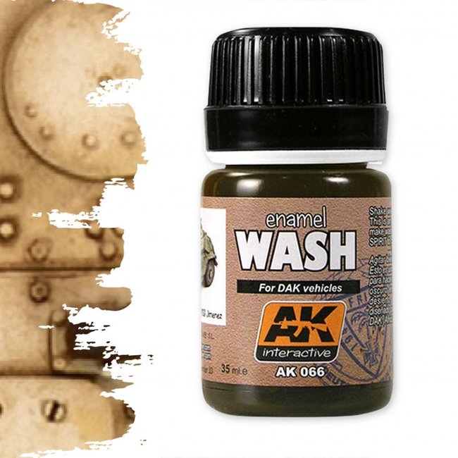 AK interactive Wash For Afrika Korps Vehicles - Weathering Wash - 35ml - AK066