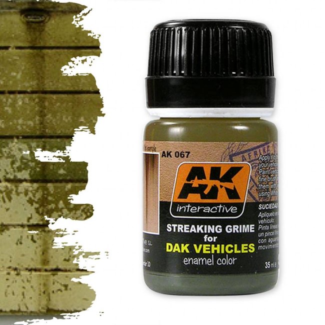 AK interactive Streaking Grime For DAK Vehicles - Streaking Weathering - 35ml - AK067