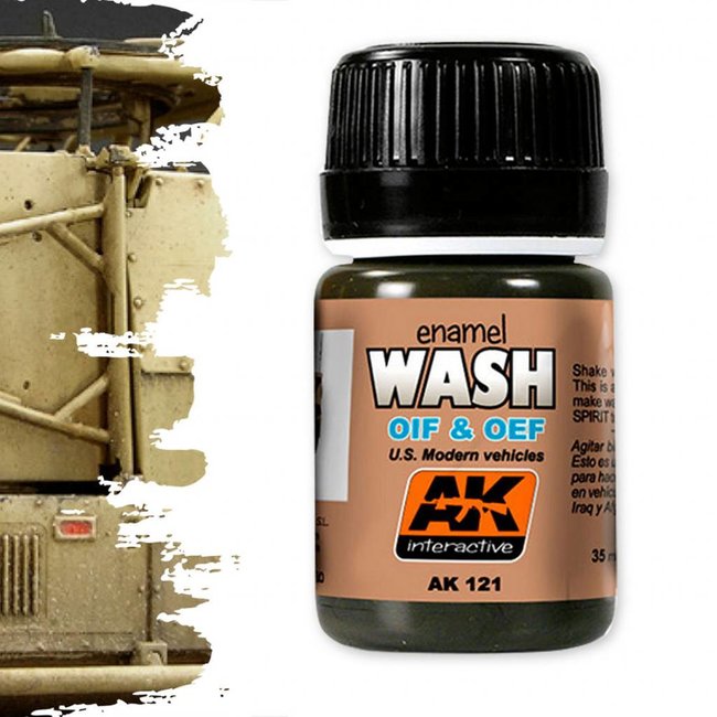 AK interactive Wash For OIF & OEF - US Vehicles - Weathering Wash - 35ml - AK121