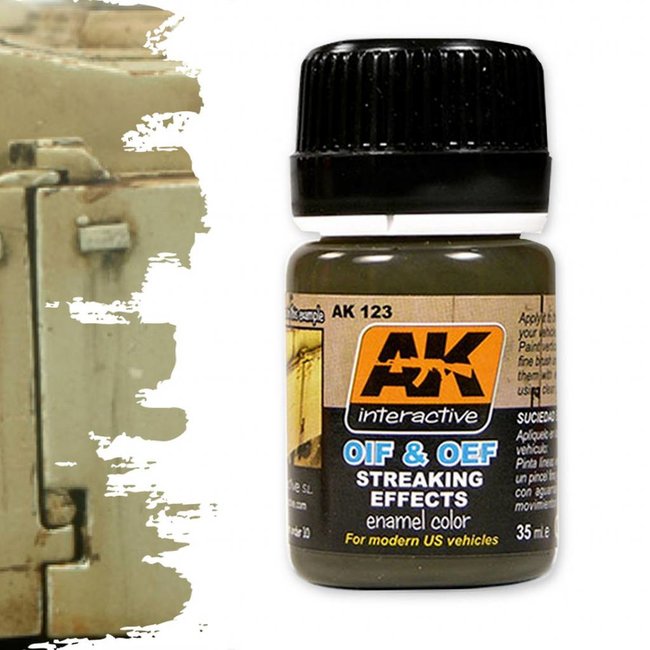 AK interactive Streaking Effects For OIF & OEF - US Vehicles - Streaking Weathering - 35ml - AK123