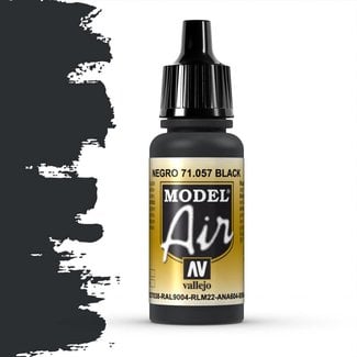 Vallejo Model Air Black - 17ml - 71057