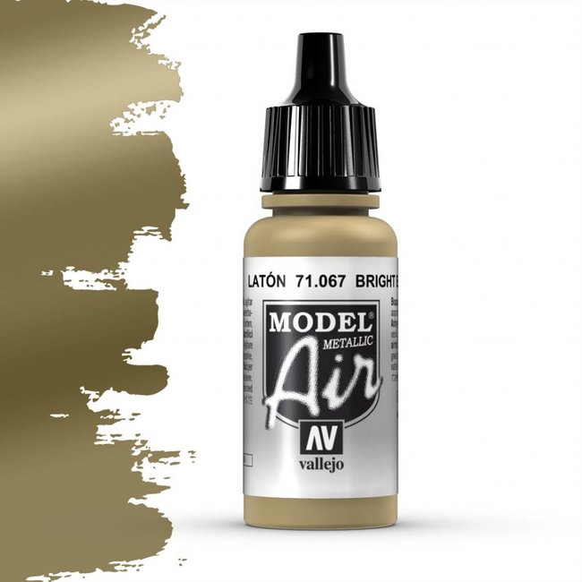 Vallejo Model Air Metallic Bright Brass - 17ml - 71067