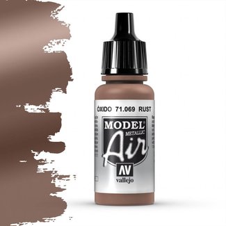 thumbnail image 2 of Vallejo Model Air 71.069 Metallic Rust Paint - 17ml - Perfect For Scale Models & Miniatures 2 of 3