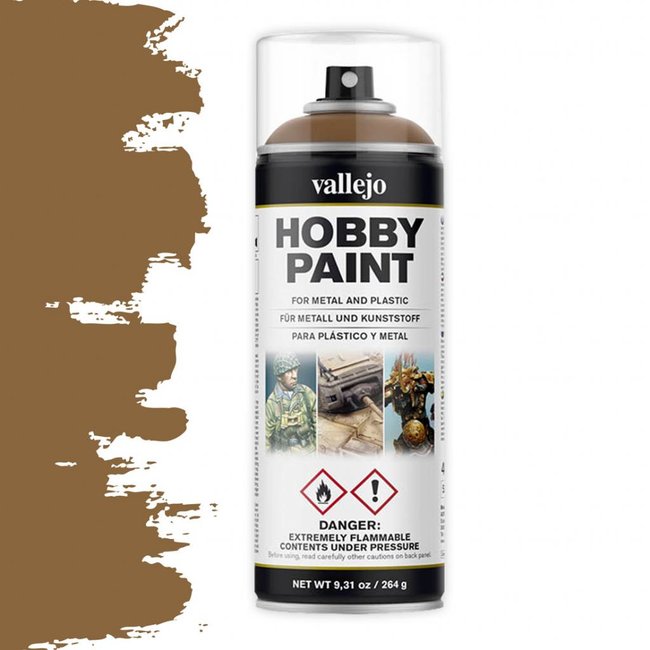 Vallejo Hobby Paint Fantasy Leather Brown spuitbus - 400ml - 28014