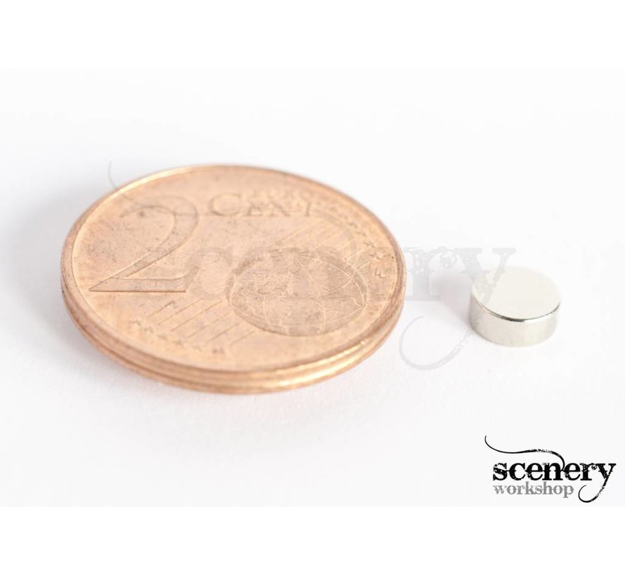 5mm x 2mm Rare Earth Magneten voor miniaturen - 50x - S-05-02-N-50