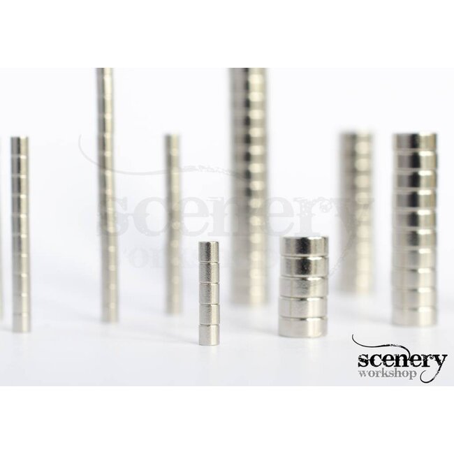 Supermagnete 5mm x 2mm Rare Earth Magneten voor miniaturen - 10x - S-05-02-N-10