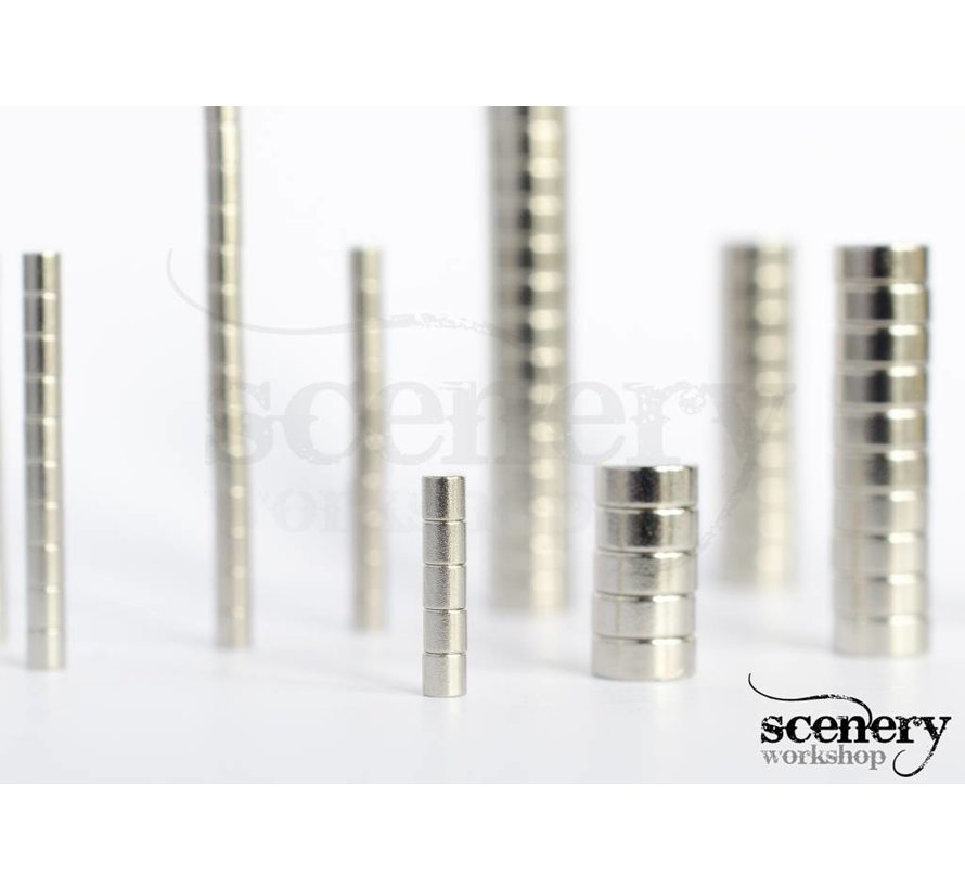 5mm x 2mm Rare Earth Magneten voor miniaturen - 10x - S-05-02-N-10