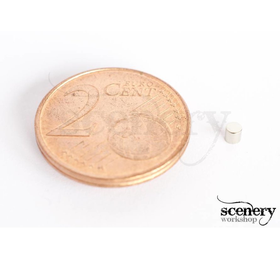 2mm x 2mm Rare Earth Magneten voor miniaturen - 20x - S-02-02-N-20