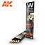 AK interactive Weathering Pencil Set Rust and Streaking - 5 kleuren - AK10041