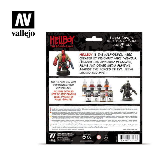 Vallejo Model Color Hellboy - 8 kleuren - 17ml - 70187