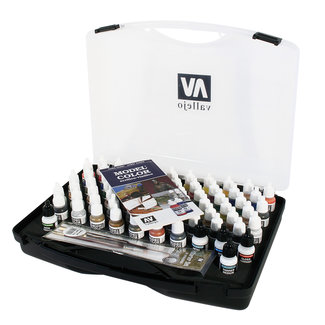 Vallejo Model Color 72 Basic Color Combinations + brushes - 72 kleuren - 17ml - 70175 - image