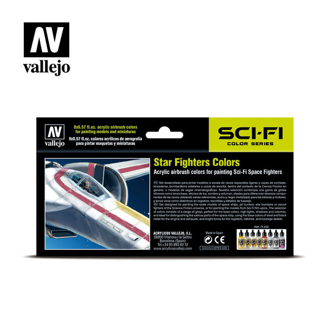 Vallejo Model Air Star Fighters Colors - 8 kleuren - 17ml - 71612