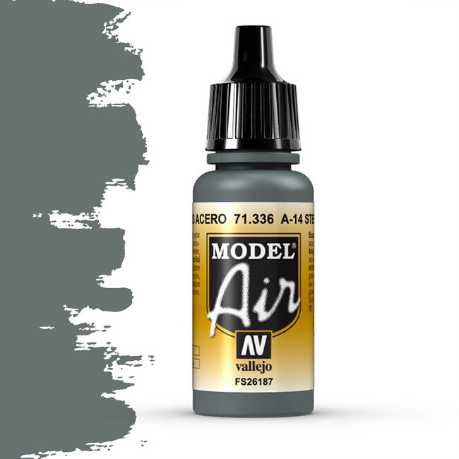 Vallejo Model Air A-14 Steel Grey - 17ml - 71336