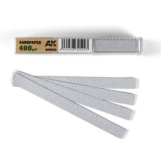 AK interactive Dry Sandpaper 400 grit strips - 11x1cm - 50x - AK9023