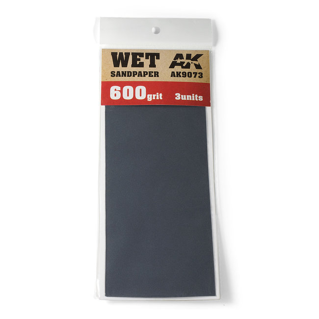 AK interactive Wet Sandpaper 600 grit - 3x - AK9073