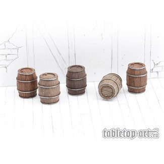 Tabletop-Art Wooden Barrels Set 2 - Medium Barrels - 5x - TTA601090