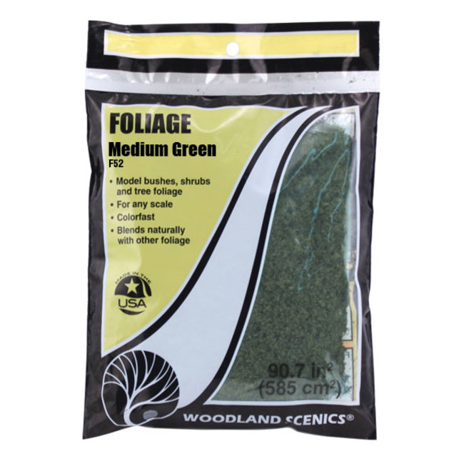 Woodland Scenics Foliage Medium Green - 464cm² - WLS-F52