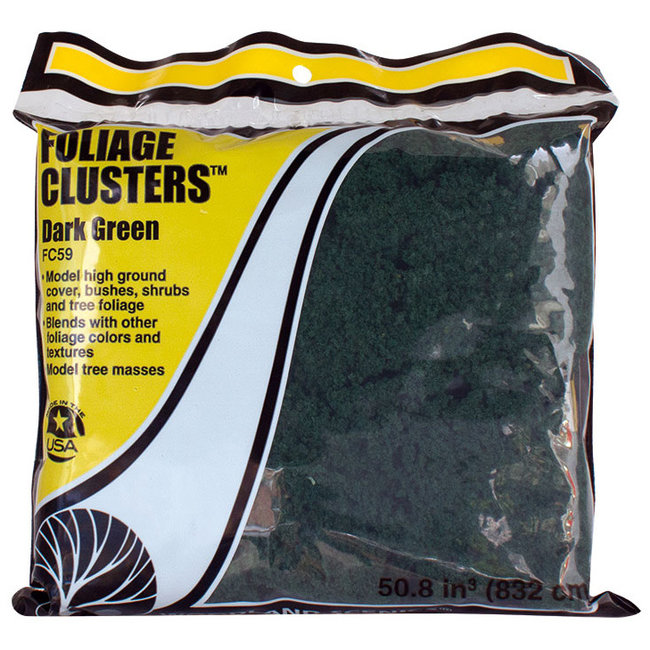 Woodland Scenics Foliage Clusters Dark Green - 832 cm³ - WLS-FC59