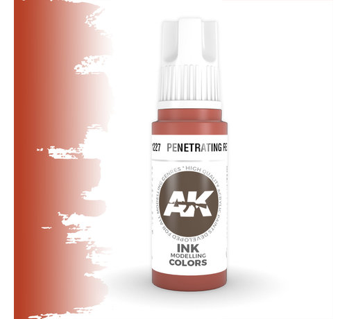 AK interactive Penetrating Red Ink Ink Modelling Colors - 17ml - AK11227