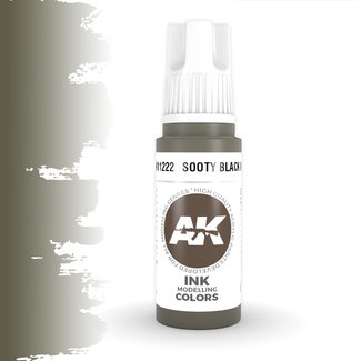 AK interactive Sooty Black Ink Ink Modelling Colors - 17ml - AK11222